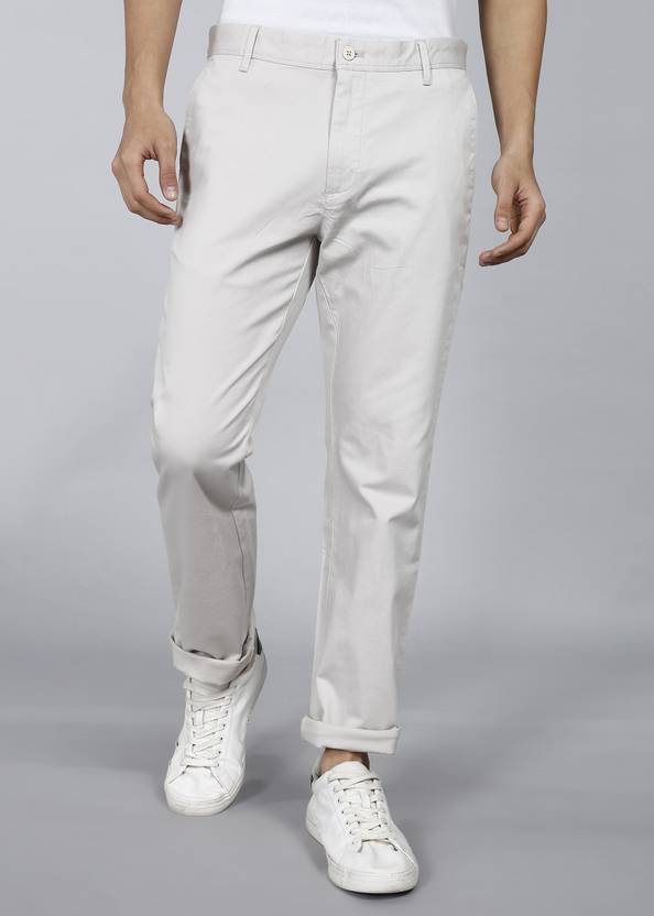 Blackberrys Slim Fit Men Cream Trousers