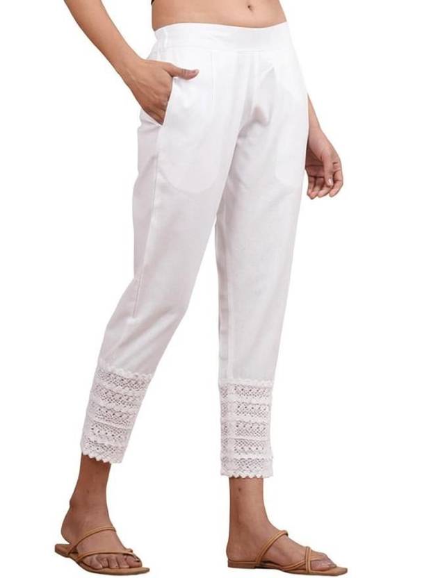 AlkaCreation Regular Fit Women White Trousers