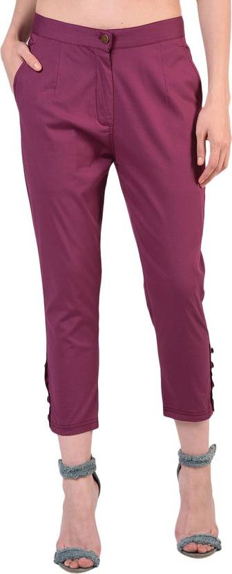 FLOREOS Regular Fit Women Red Trousers