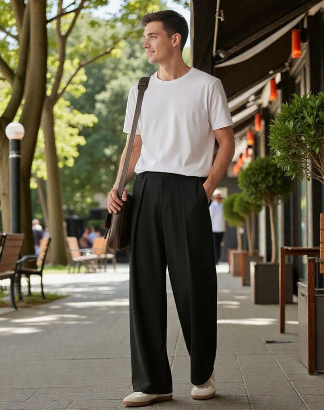KOTTY Men Beige Cotton Blend Trousers - Image 6