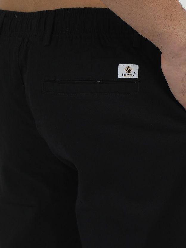 Bellaciao Men Black Linen Blend Trousers - Image 4