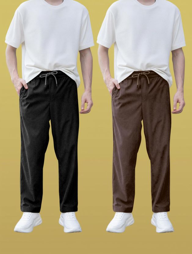 GIBBONTE Relaxed Men Black Trousers - Image 6
