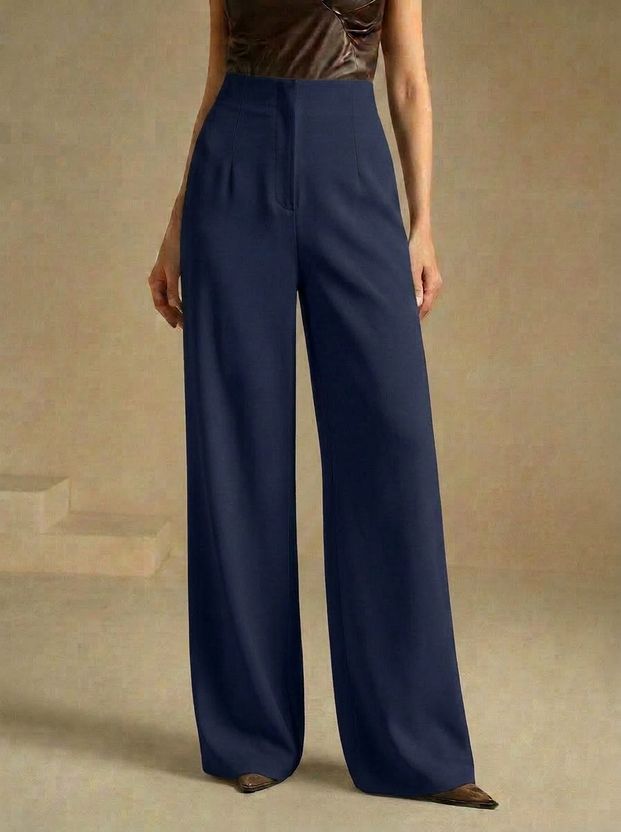Dolsia Women Beige Cotton Blend Trousers - Image 7