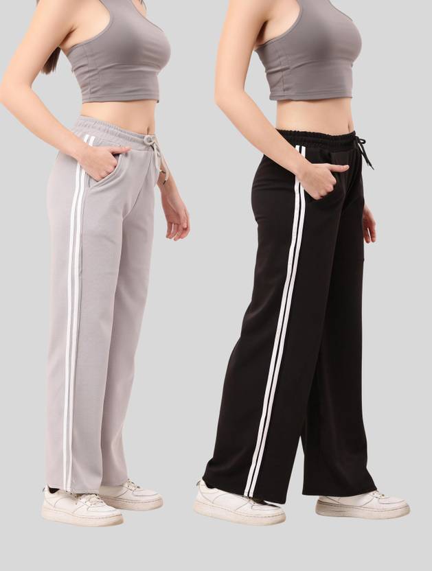 Amaira Fashion Women Loose Fit Grey Cotton Blend Trousers