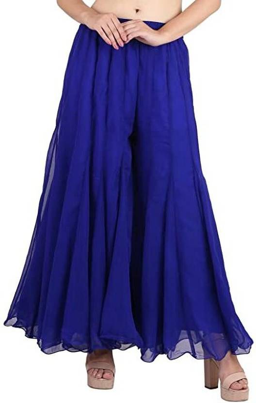 Kicha Flared Women Blue Trousers