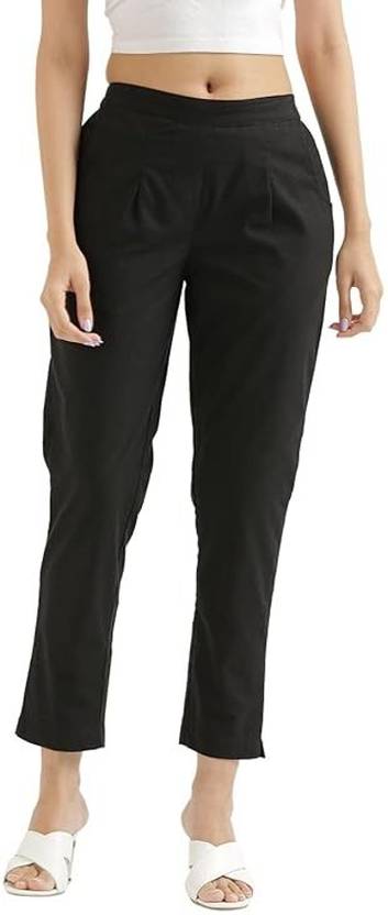 AlkaCreation Regular Fit Women Black Trousers