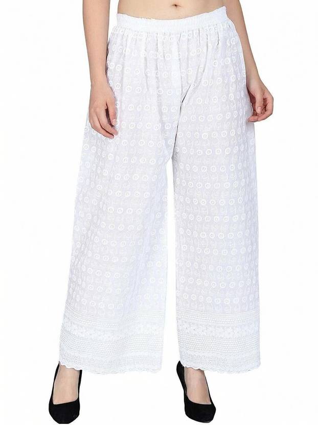 Seerat Relaxed Women White Trousers