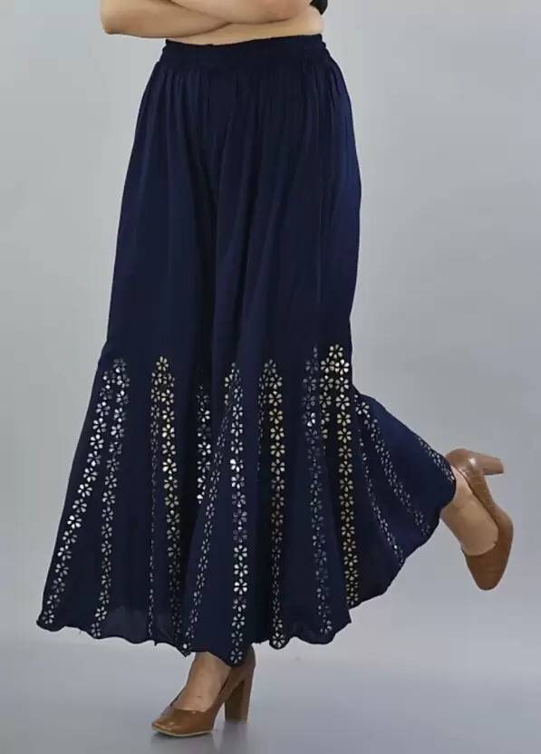 Slimson Flared Women Blue Trousers