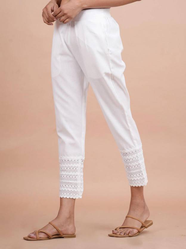 AlkaCreation Regular Fit Women White Trousers