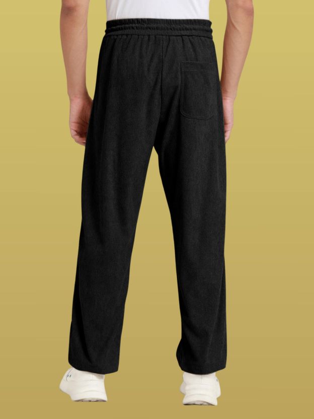 GIBBONTE Relaxed Men Black Trousers - Image 3