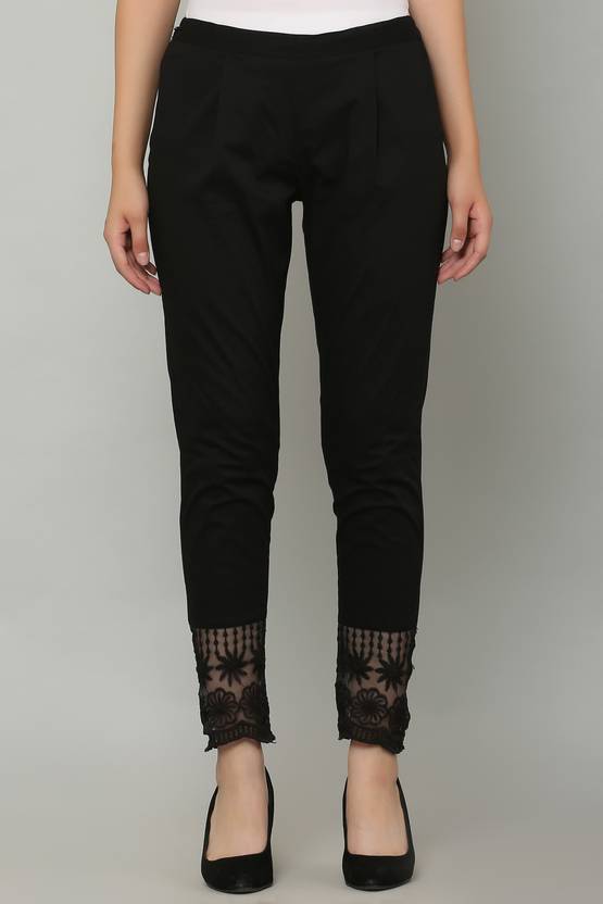ALIZATRADERS Regular Fit Women Black Trousers