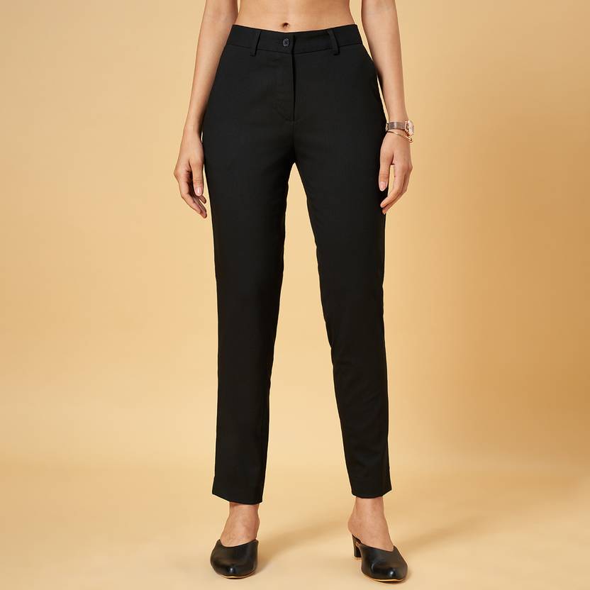 Annabelle by Pantaloons Regular Fit Women Black Trousers Buy