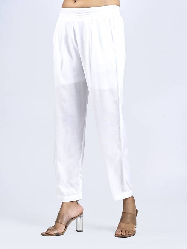 Mirayya Enterprises Regular Fit Women White Trousers
