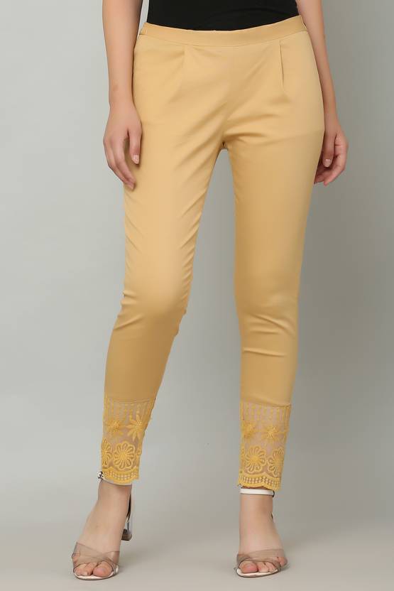 ALIZATRADERS Regular Fit Women Beige Trousers