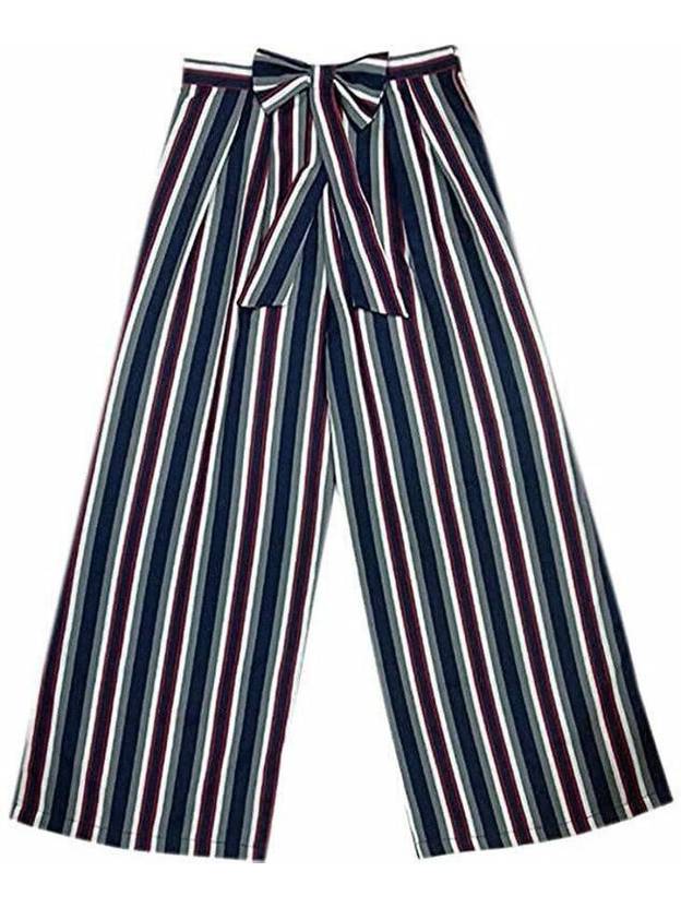 LEERUKA Girls Regular Fit Multicolor Crepe Trousers