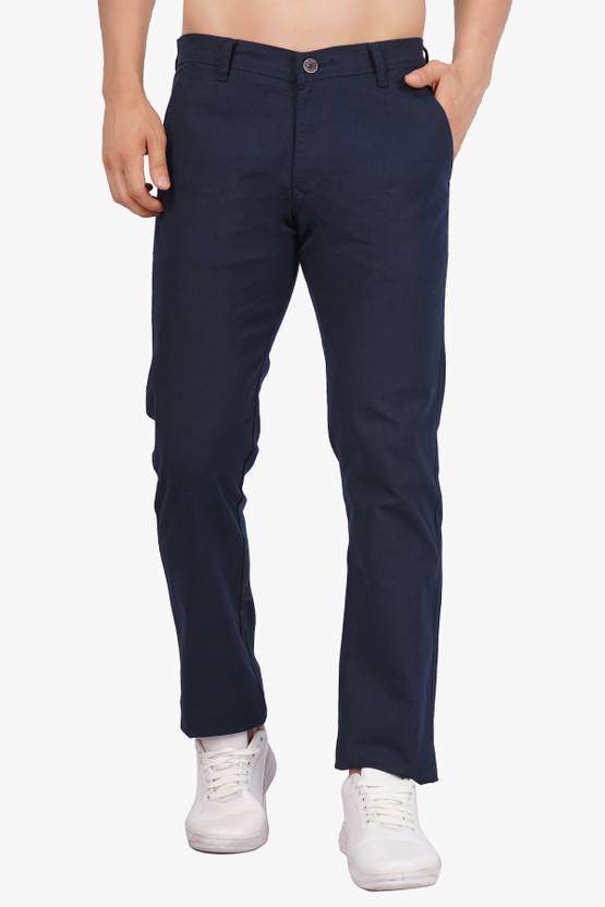 FLAKED Regular Fit Men Dark Blue Trousers