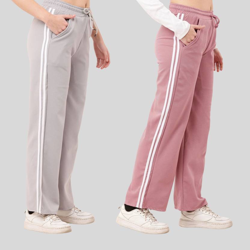 Amaira Fashion Women Loose Fit Grey Cotton Blend Trousers