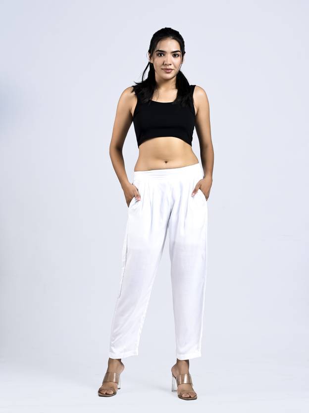 AlkaCreation Regular Fit Women White Trousers