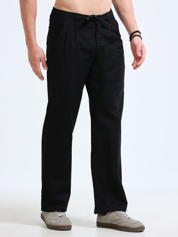 Roadster Men Black Loose Fit Trousers - Image 3