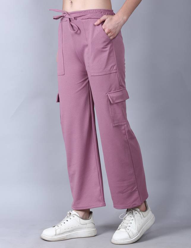 Aileyis Regular Fit Women Pink Trousers