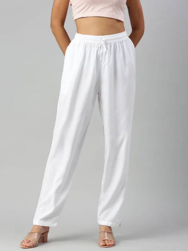 CADILA Relaxed Women White Trousers