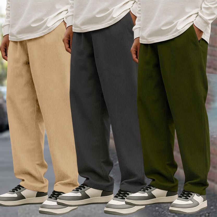 METRONAUT Men Beige Cotton Blend Trousers - Image 10