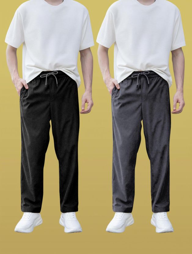 GIBBONTE Relaxed Men Black Trousers - Image 7