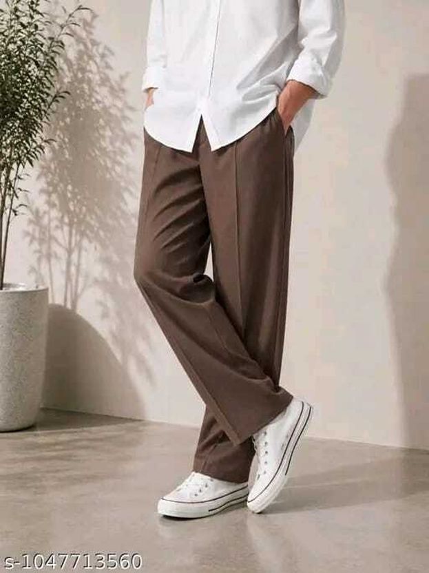 SAVAYO Men Black Polyester Trousers - Image 9