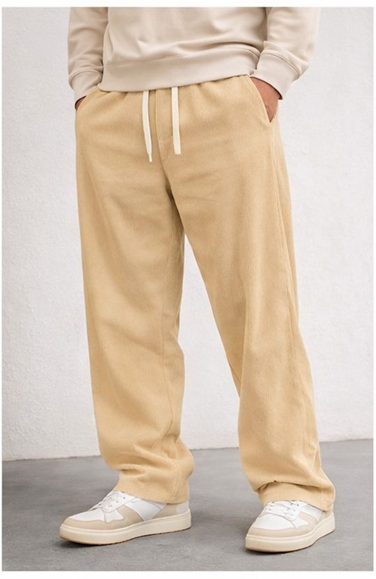 METRONAUT Men Beige Cotton Blend Trousers - Image 4