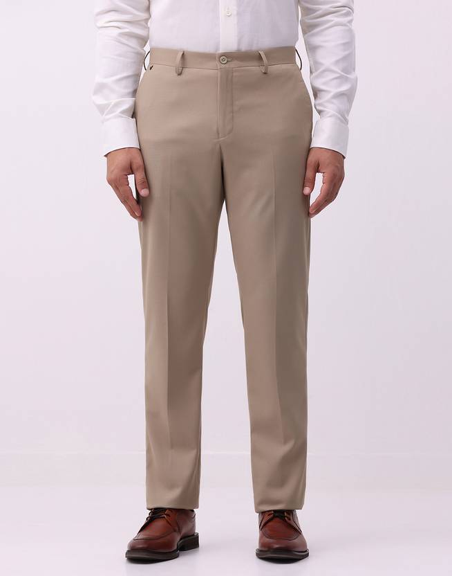 Blackberrys Slim Fit Men Cream Trousers