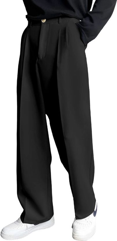 FTX Men Black Lycra Blend Trousers - Image 3
