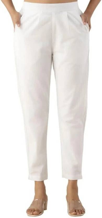 Klubstyle Comfort Fit Women White Trousers