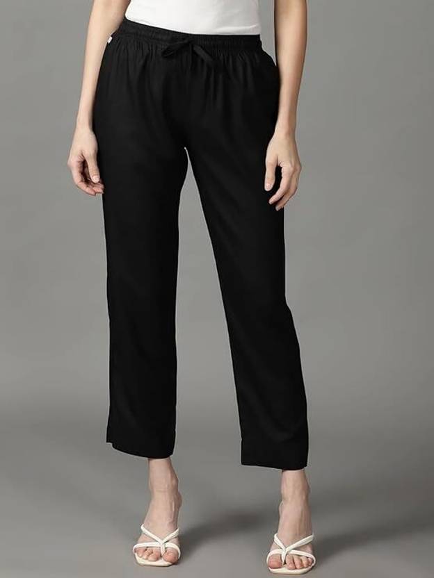 CADILA Comfort Fit Women Black Trousers