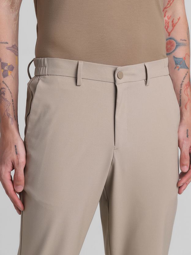 JACK & JONES Slim Fit Beige Trousers - Image 4
