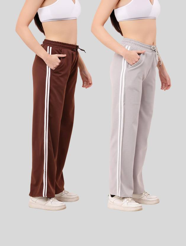 Amaira Fashion Women Loose Fit Brown Cotton Blend Trousers