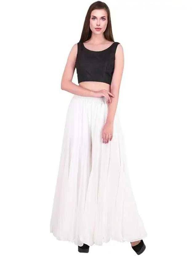 Kicha Flared Women White Trousers
