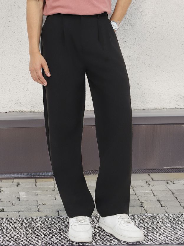 Urbano Loose Fit Men Cream Trousers - Image 5
