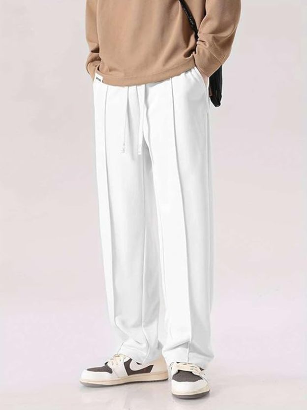 SAVAYO Loose Fit Men Beige Trousers - Image 5