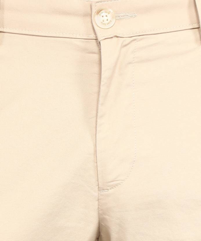 Men Regular Fit Blue Cotton Blend Trousers