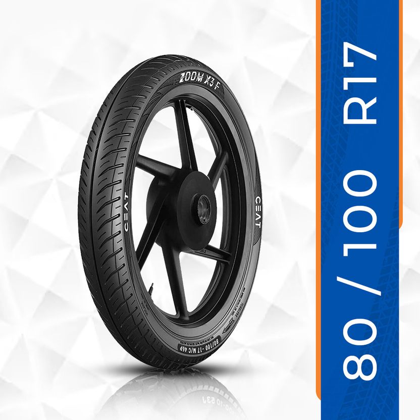 MRF Zapper-FS 80/100-17 46P TUBELESS Front Two Wheeler Tyre (Dual...more - Image 8