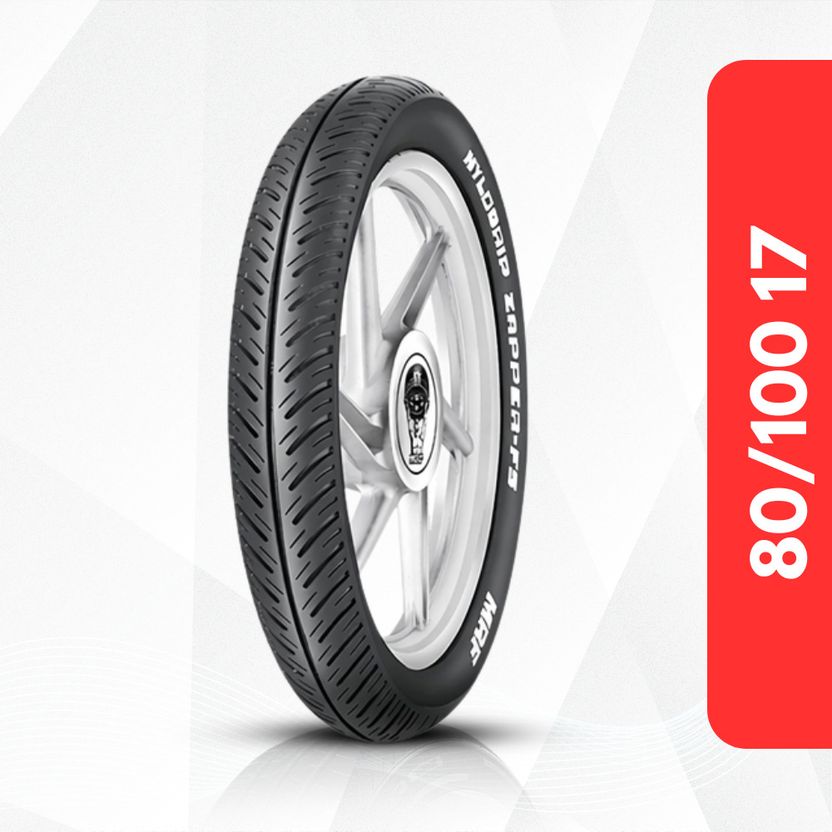 MRF Zapper-FS 80/100-17 46P TUBELESS Front Two Wheeler Tyre (Dual...more - Image 1