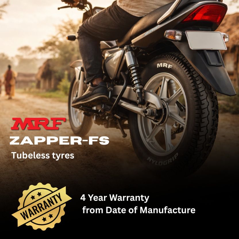 MRF Zapper-FS 80/100-17 46P TUBELESS Front Two Wheeler Tyre (Dual...more - Image 5