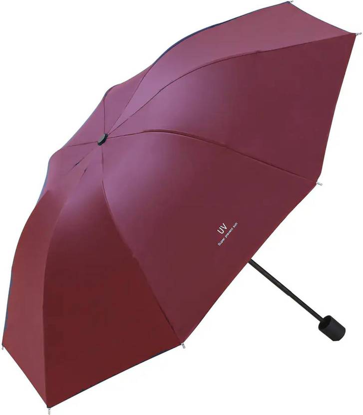 Bizarro.in 4 Fold Straight Handle Black Coated Foldable Outdoor Umbrella for Boys & Girls Umbrella