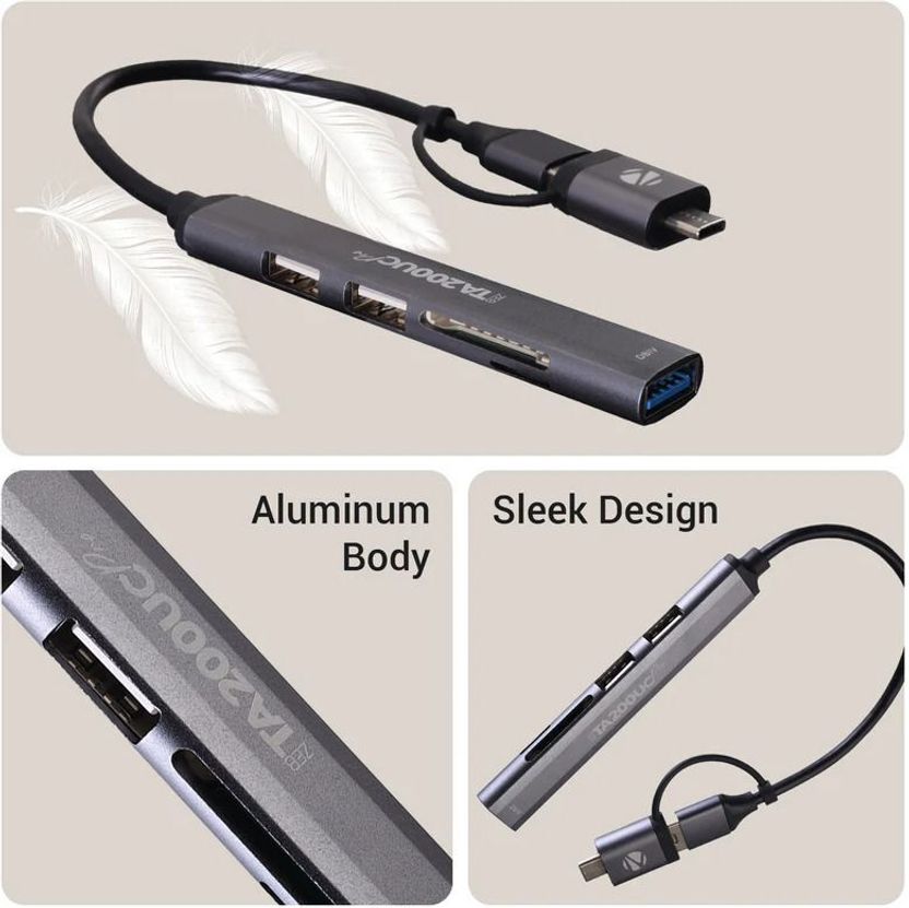 ZEBRONICS TA200UC pro, 3 Ports, USB/Type C - USB 3.0, Speeds upto...more - Image 5