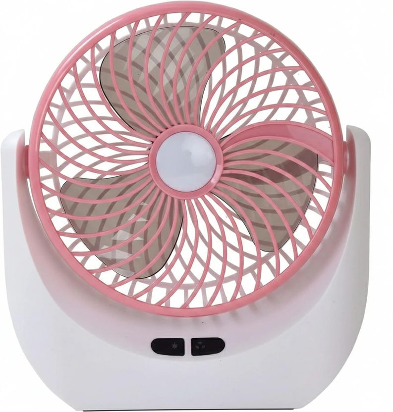 paxfrio High-Speed Rechargeable Table Fan with LED Light - Image 1
