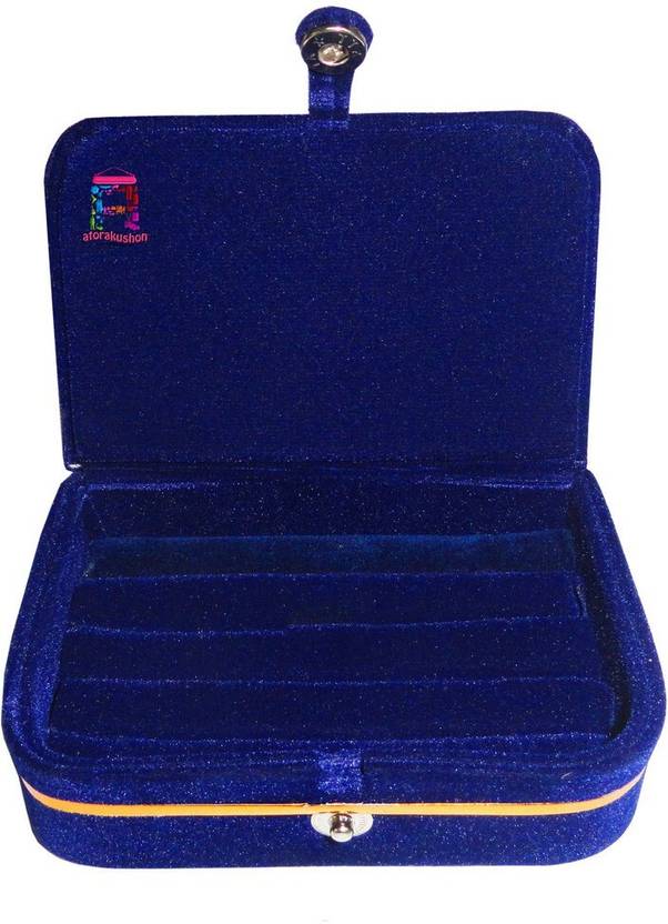 atorakushon Blue Ring Organizer Storage Box Vanity Box