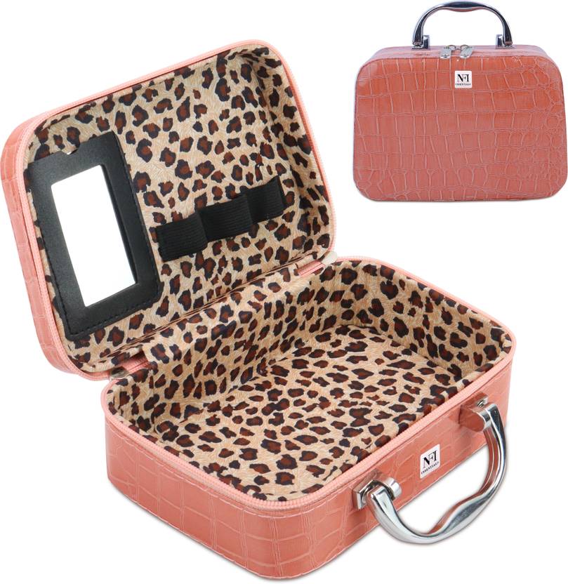 NFI essentials Makeup Box | Cosmetic Box | Jewellery Box | Makeup Box | Cosmetic Box | Jewellery Box | Toiletry Box | Vanity Box Organizer with Magnifying Compact Makeup Mirror Vanity Box