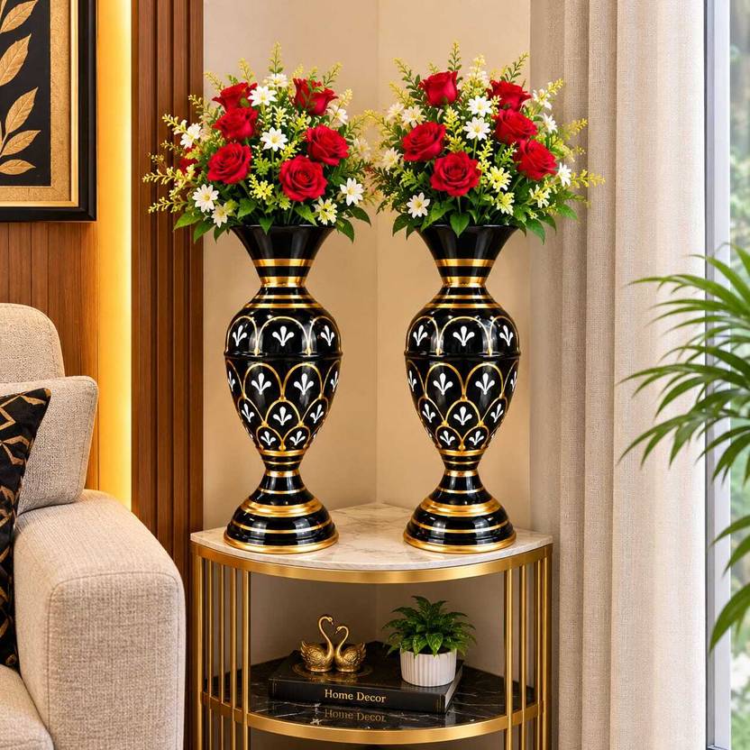 Bindya Star Flower Vase for Home Decor Bedroom Living Room Iron Vase