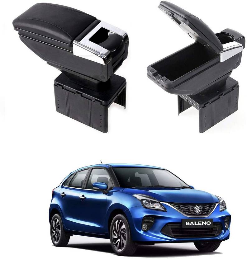 Oshotto PU Leather AR01 Car Armrest Console Box For Baleno 2022 Black Car Armrest Price in