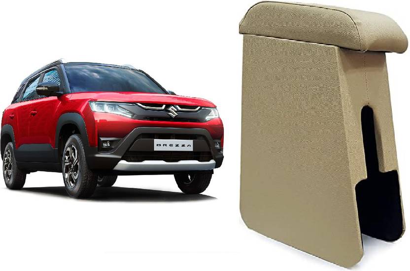 surestrive Custom fit Wooden Car Center Console for Maruti Breeza 2022